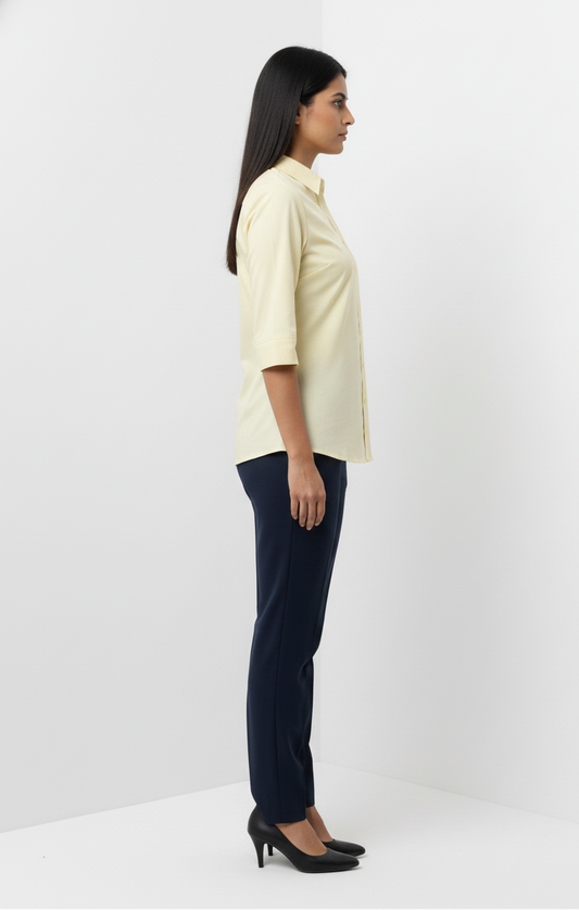 Cotton Shirt - Soft Butter Yellow
