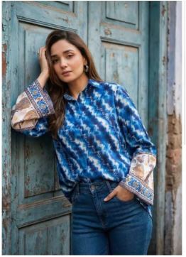 Blue Stripe Gucci Silk Shirt