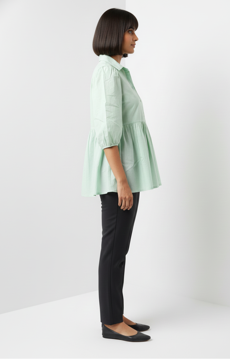 Peplum Tunic Top - Pista
