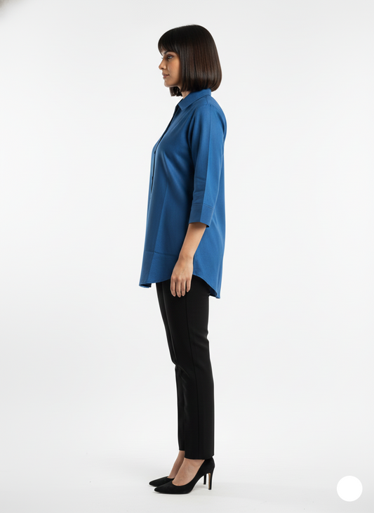 Cotton Shirt - Dark Blue