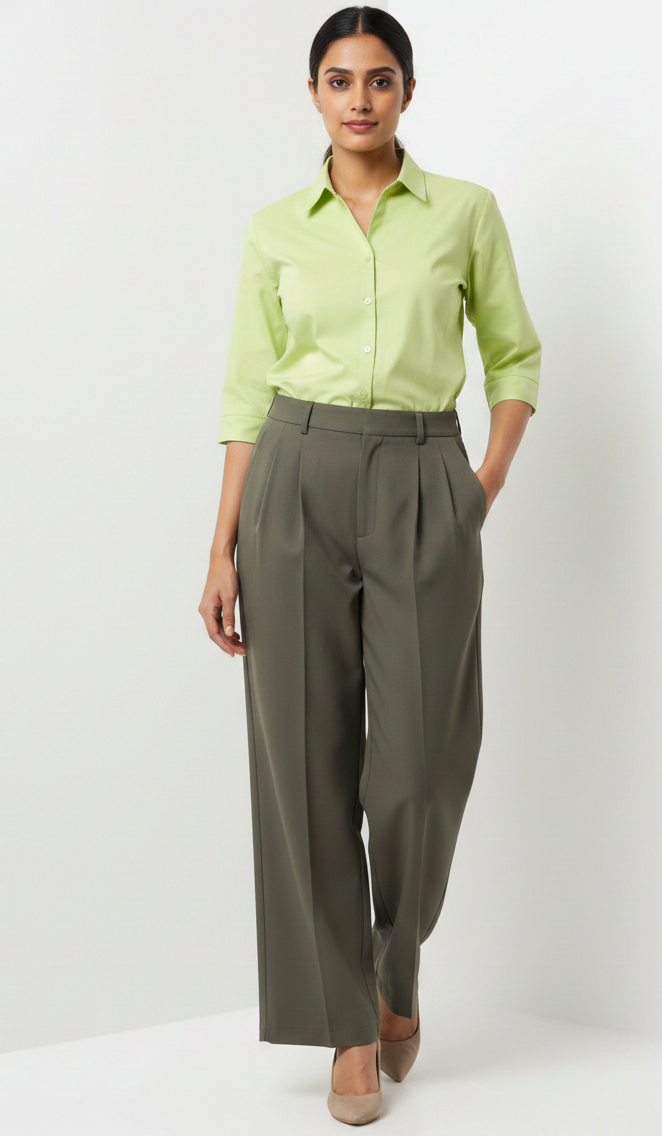 Stretchable Trouser - Olive Green