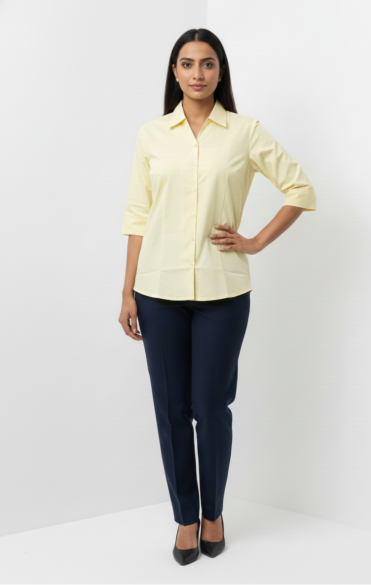 Cotton Shirt - Soft Butter Yellow