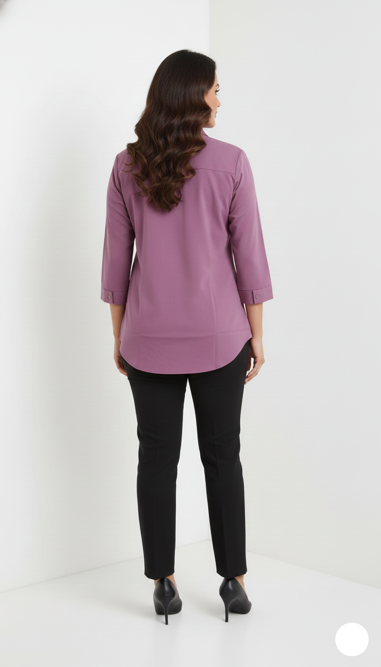 Poly Satin Shirt - Purple