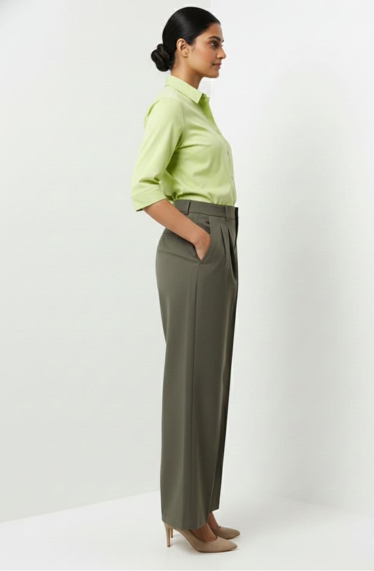 Stretchable Trouser - Olive Green