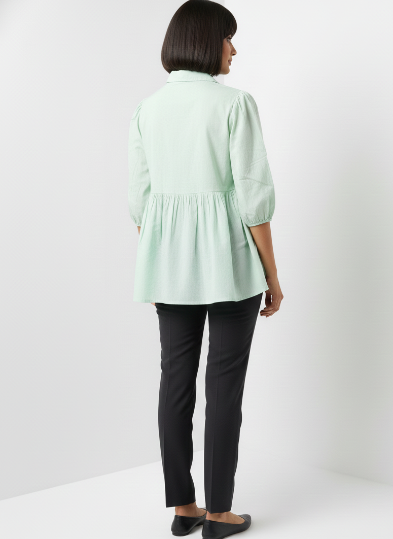 Peplum Tunic Top - Pista