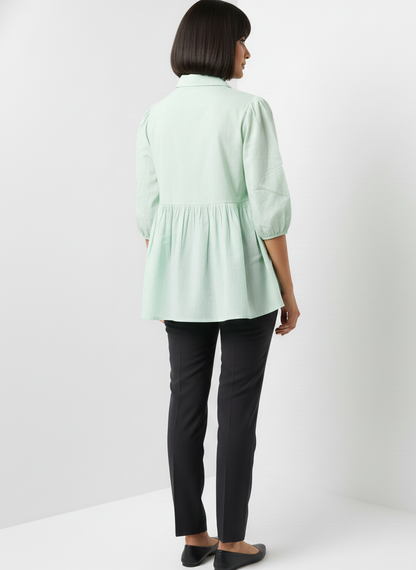 Peplum Tunic Top - Pista