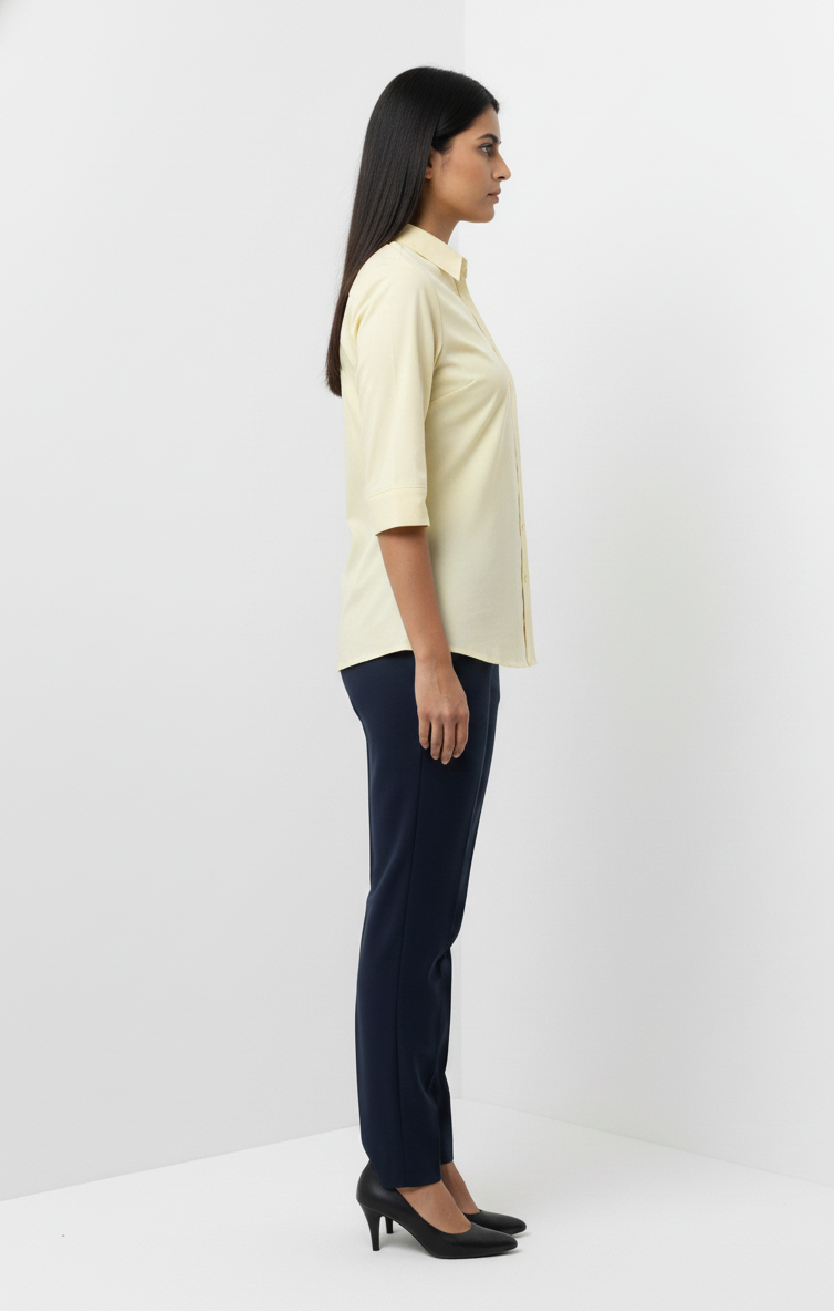 Cotton Shirt - Soft Butter Yellow
