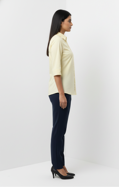 Cotton Shirt - Soft Butter Yellow