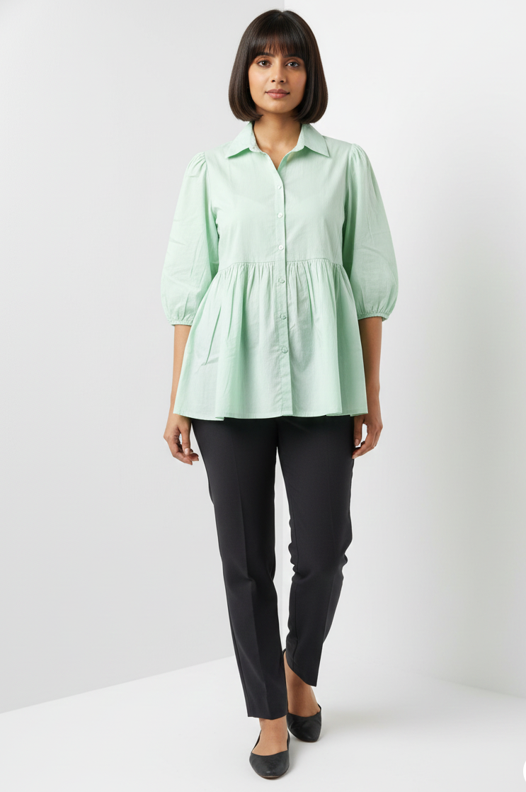 Peplum Tunic Top - Pista