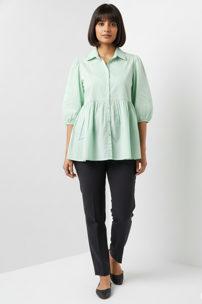 Peplum Tunic Top - Pista