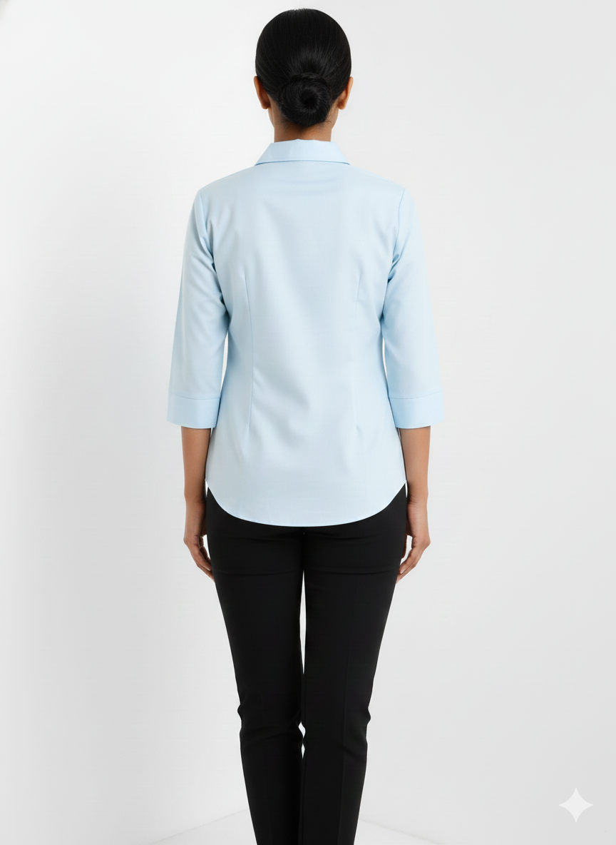 Cotton Shirt - Soft Sky Blue