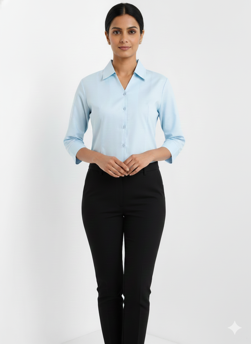 Cotton Shirt - Soft Sky Blue